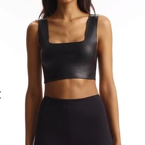 Faux Leather Crop Top